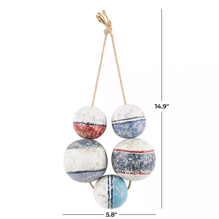 Wall Plaques-Kirklands Home Wood Bouy Cluster Wall Hanger
