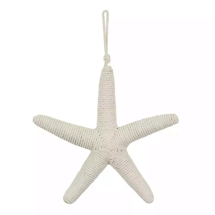 Wall Plaques-Kirklands Home Jute Starfish Wall Plaque White