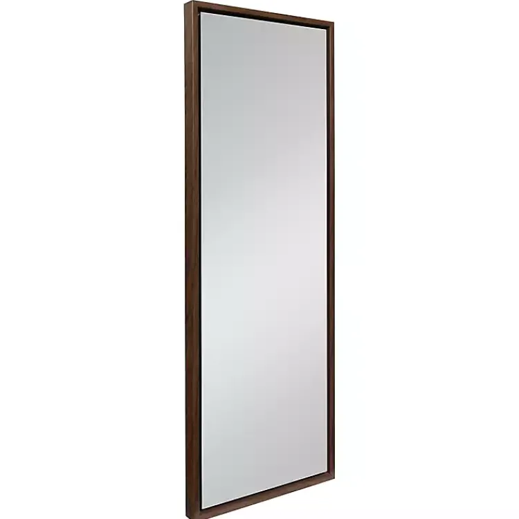 Decorative Mirrors-Kirklands Home Walnut Evans Wood Panel Wall Mirror