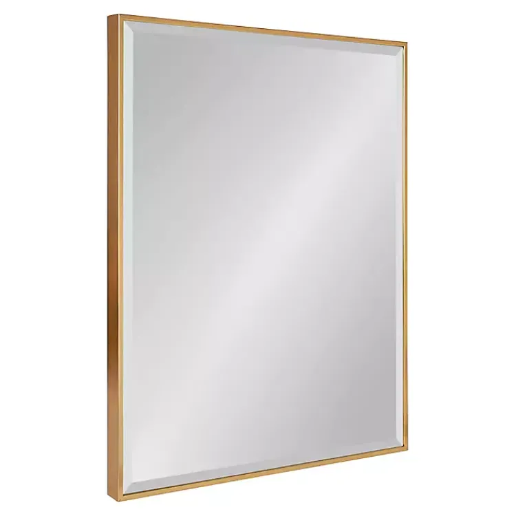 Decorative Mirrors-Kirklands Home Gold Rhodes Rectangle Wall Mirror