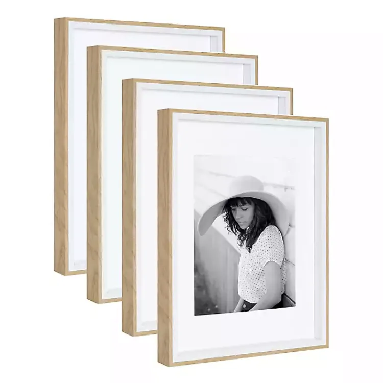 Gallery Wall Frames-Kirklands Home Natural and White 4-pc. Gallery Wall Frame Set