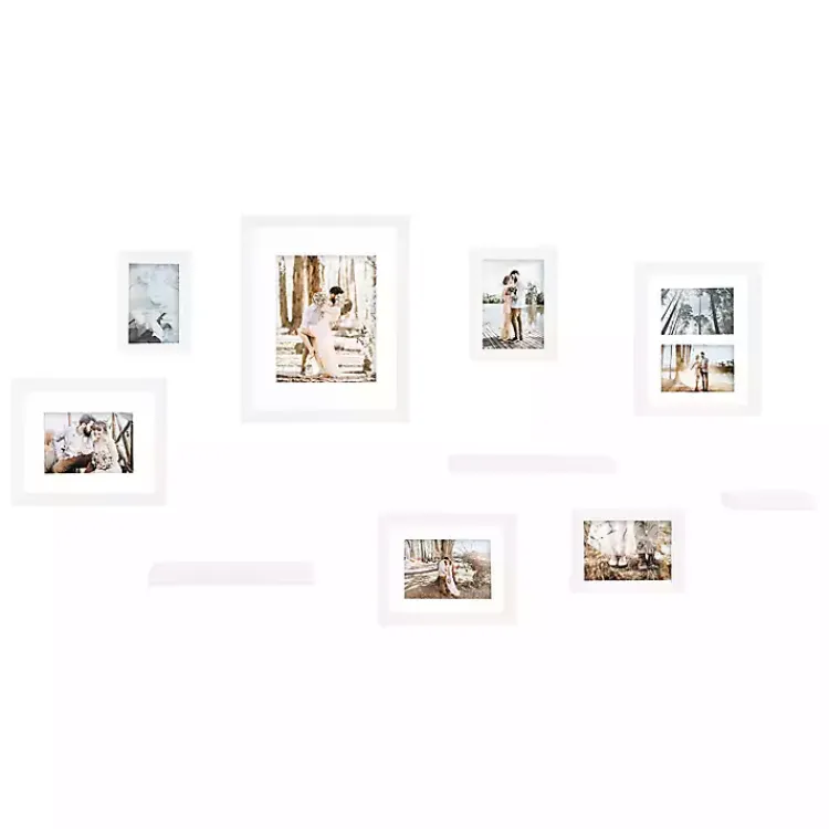 Gallery Wall Frames-Kirklands Home 10-pc. Gallery Wall Frame and Shelf Set White