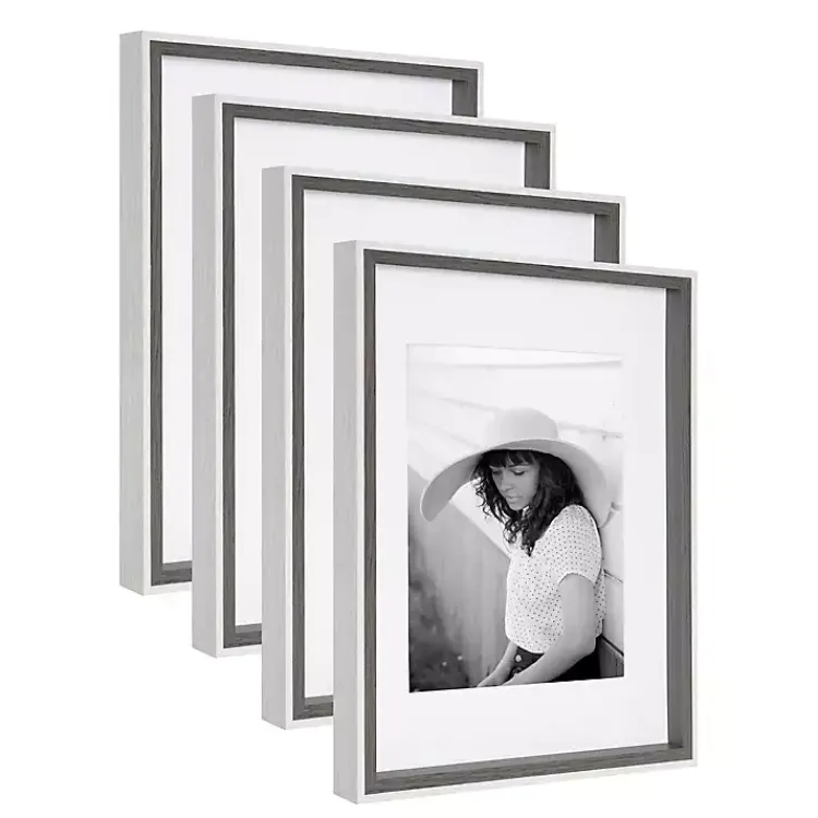 Gallery Wall Frames-Kirklands Home Gray and White 4-pc. Gallery Wall Frame Set