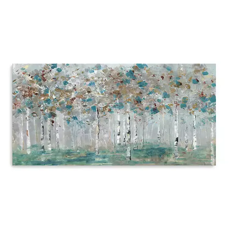 Canvas Art-Kirklands Home Teal Forest Canvas Art Print Blue