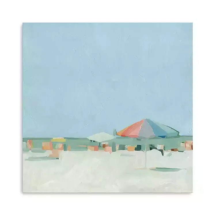 Canvas Art-Kirklands Home Colorful Beach Summer Pallete Canvas Art Print Blue