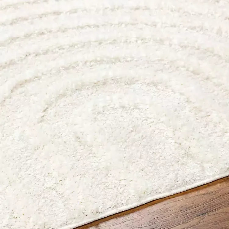 Area Rugs-Kirklands Home Cream Modern Curve Area Rug, 5x7 Ivory