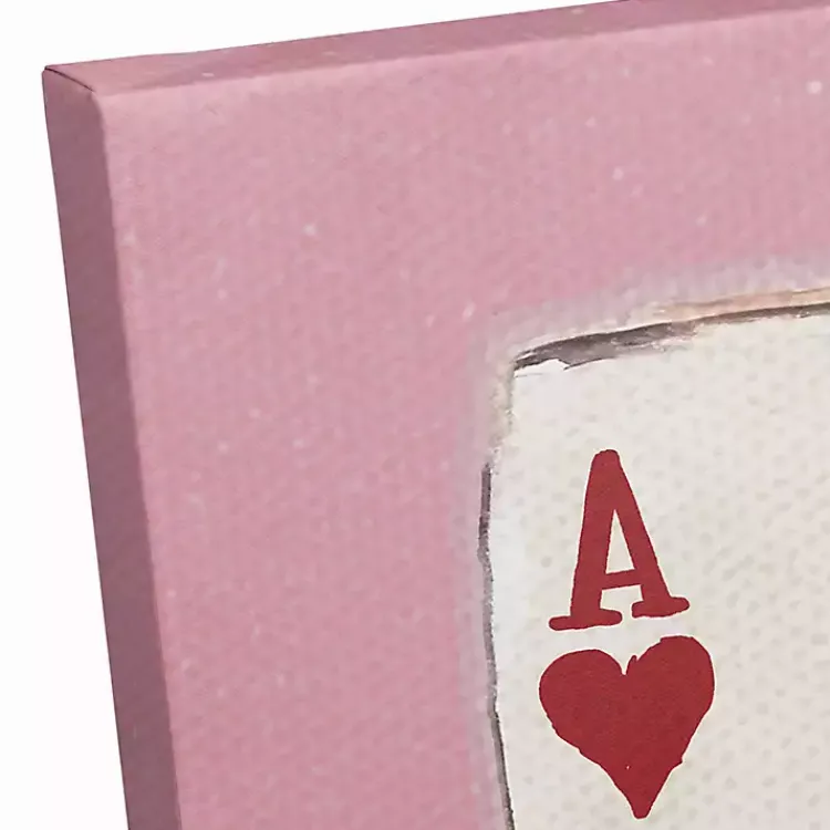 Wall Quotes & Signs-Kirklands Home Playing Card Canvas Art Print Pink