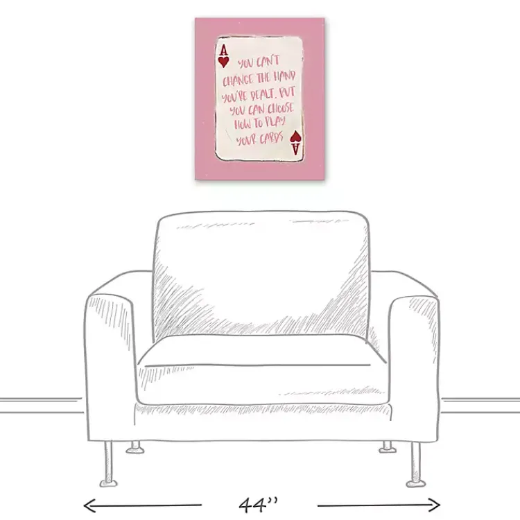 Wall Quotes & Signs-Kirklands Home Playing Card Canvas Art Print Pink