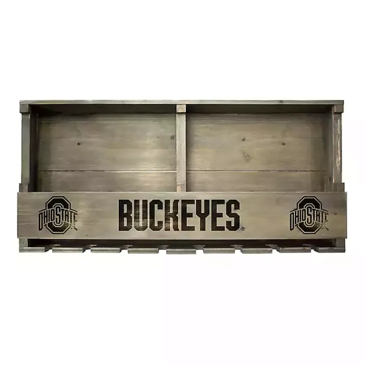 Wall Storage-Kirklands Home Ohio State Reclaimed Wood Bar Shelf Gray