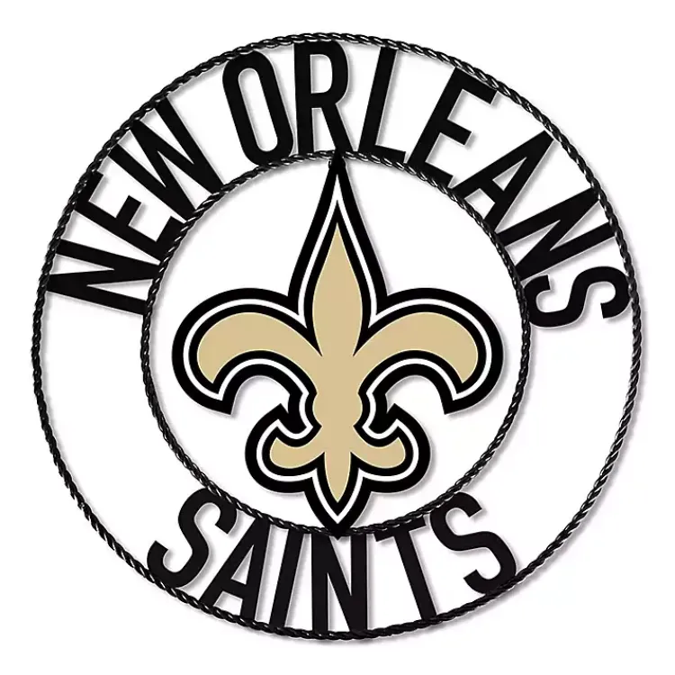 Wall Plaques-Kirklands Home NFL New Orleans Saints Wrought Iron Wall Plaque
