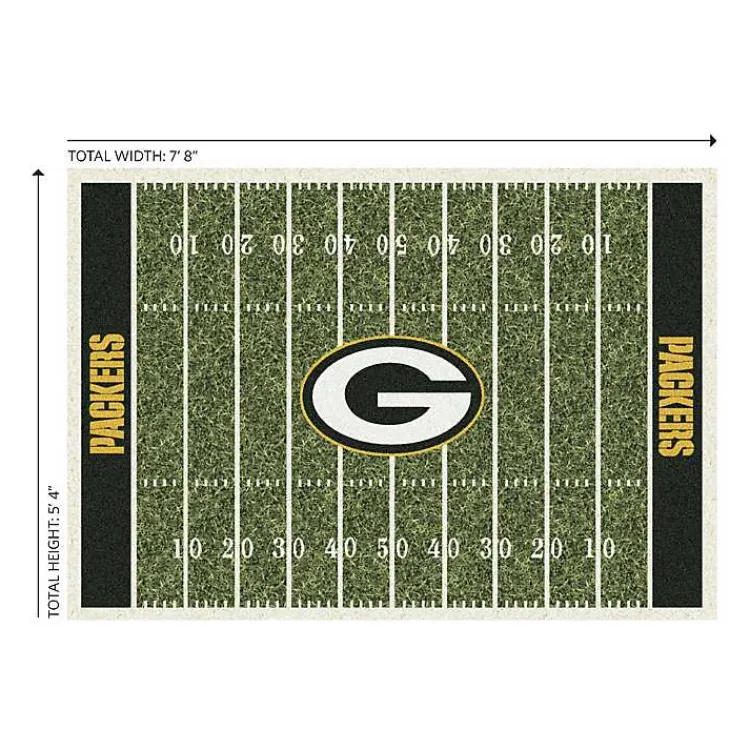 Area Rugs-Kirklands Home NFL Green Bay Packers Home Field Area Rug, 6x8