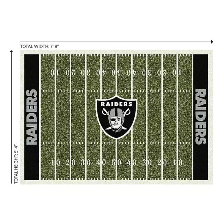 Area Rugs-Kirklands Home NFL Las Vegas Raiders Home Field Area Rug, 6x8