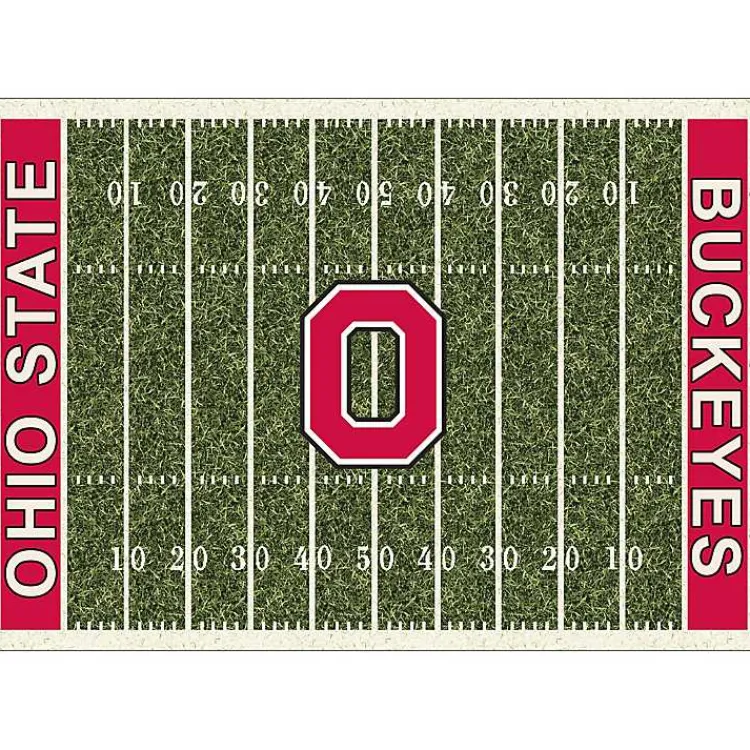Area Rugs-Kirklands Home Ohio State University Home Field Area Rug, 6x8 Green