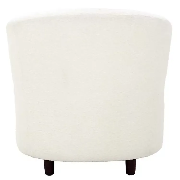 Accent Chairs-Kirklands Home Boucle Parker Club Chair Ivory