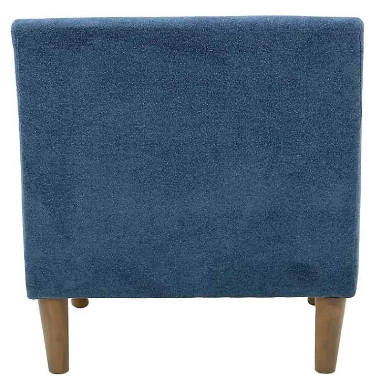 Accent Chairs-Kirklands Home Indigo Upholstered Shea Accent Chair Blue