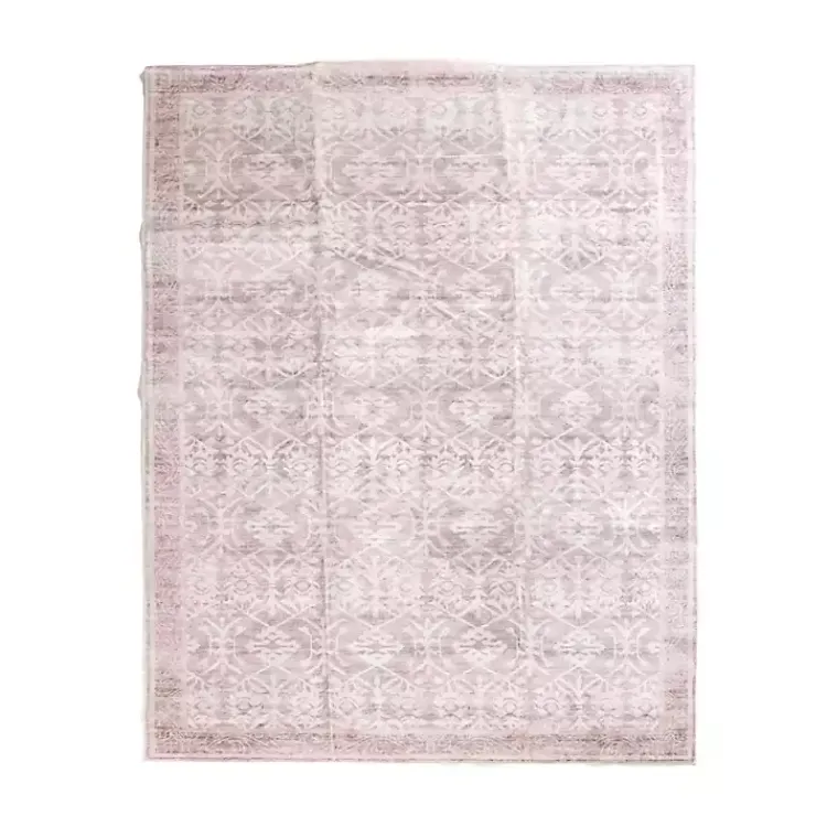 Area Rugs-Kirklands Home Shiva Red Botanical Washable Area Rug, 8x10