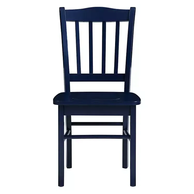 Dining Chairs-Kirklands Home Navy Wood Shaker Dining Chairs, Set of 2 Blue