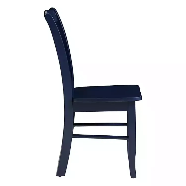 Dining Chairs-Kirklands Home Navy Wood Shaker Dining Chairs, Set of 2 Blue
