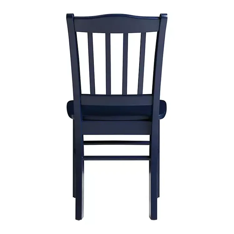 Dining Chairs-Kirklands Home Navy Wood Shaker Dining Chairs, Set of 2 Blue