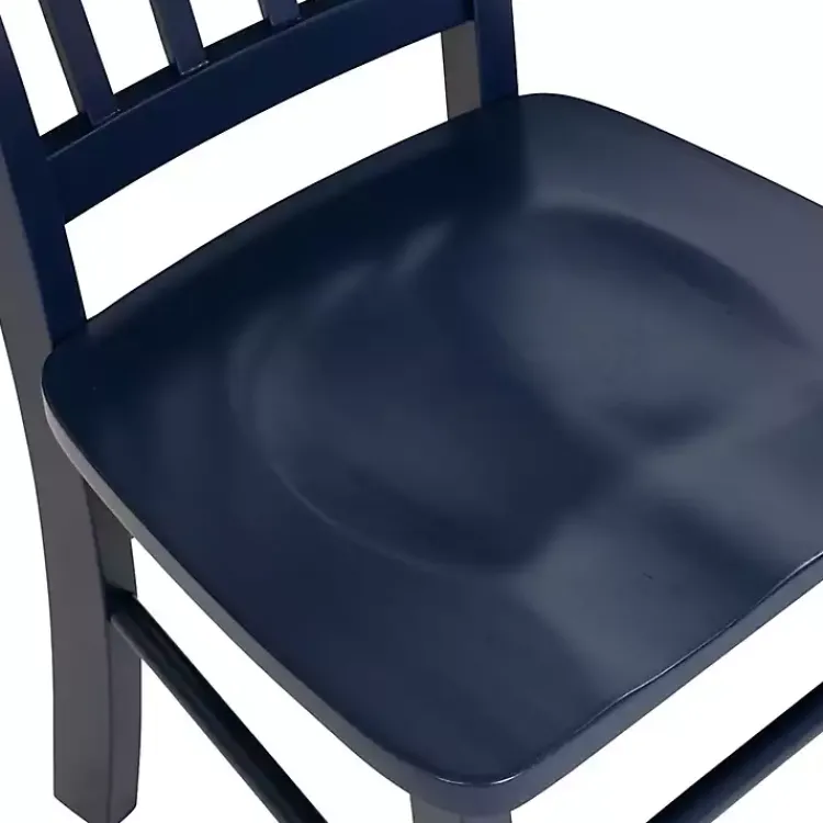 Dining Chairs-Kirklands Home Navy Wood Shaker Dining Chairs, Set of 2 Blue