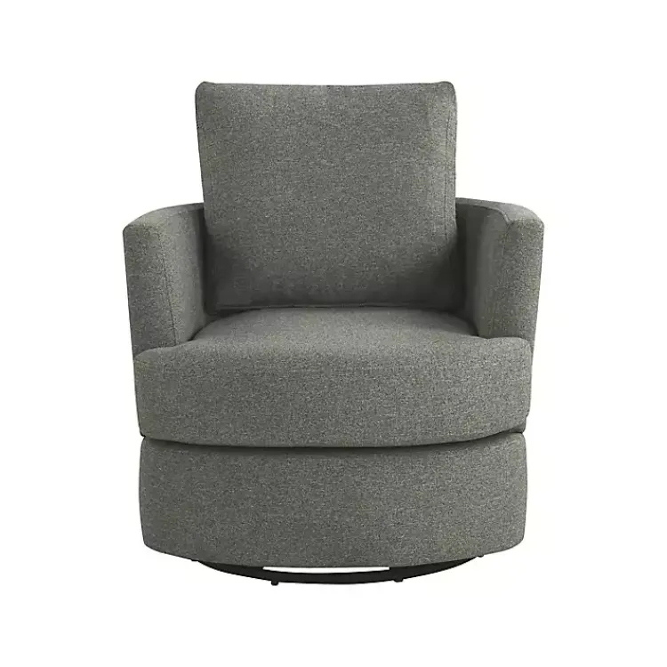 Accent Chairs-Kirklands Home Elmhurst Swivel Accent Chair Gray