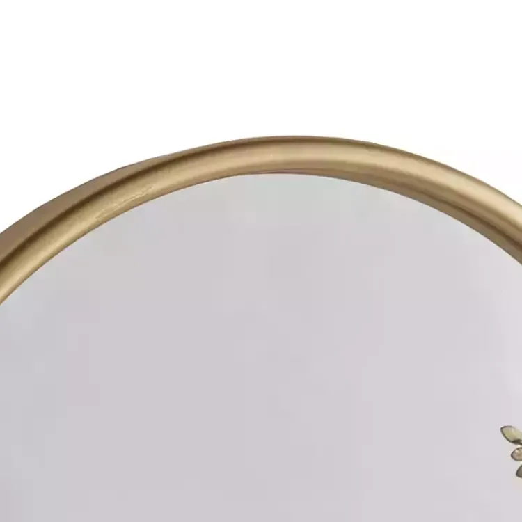 Decorative Mirrors-Kirklands Home Gold Adaline Floral Arched Wall Mirror