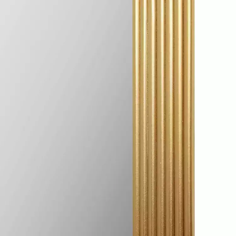 Decorative Mirrors-Kirklands Home Gold Aurelia Fluted Wall Mirror