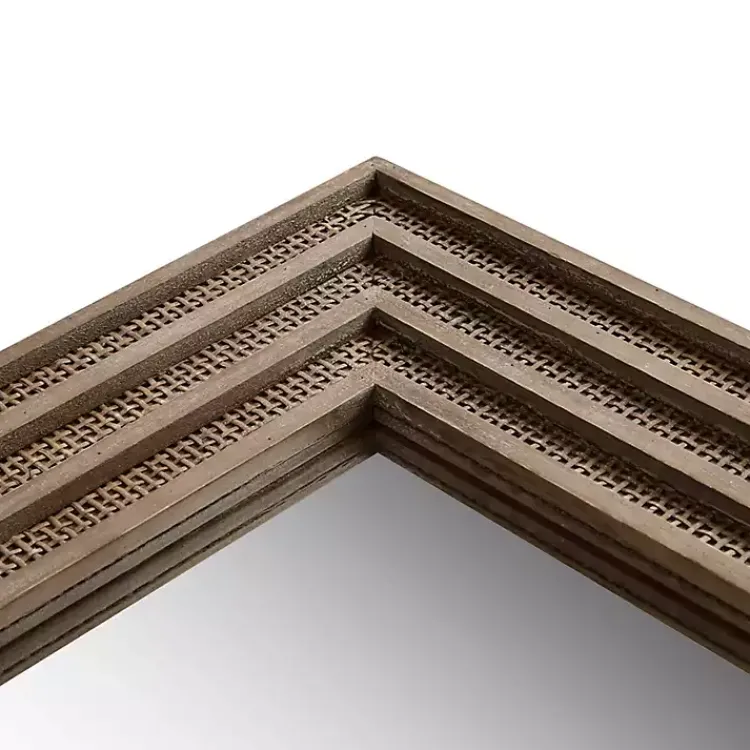 Decorative Mirrors-Kirklands Home Martha Stewart Natural Naomi Wall Mirror Brown