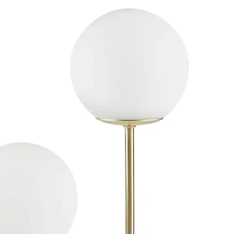 Table Lamps-Kirklands Home Gold Metal 2-Light Zusa Modern Table Lamp White