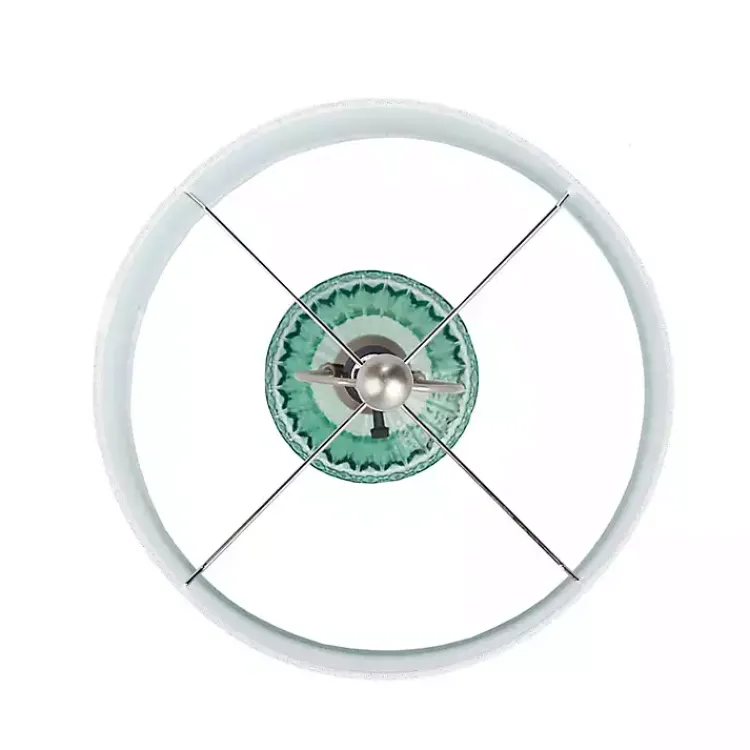 Table Lamps-Kirklands Home Aqua Textured Glass Luxuria Table Lamp Blue