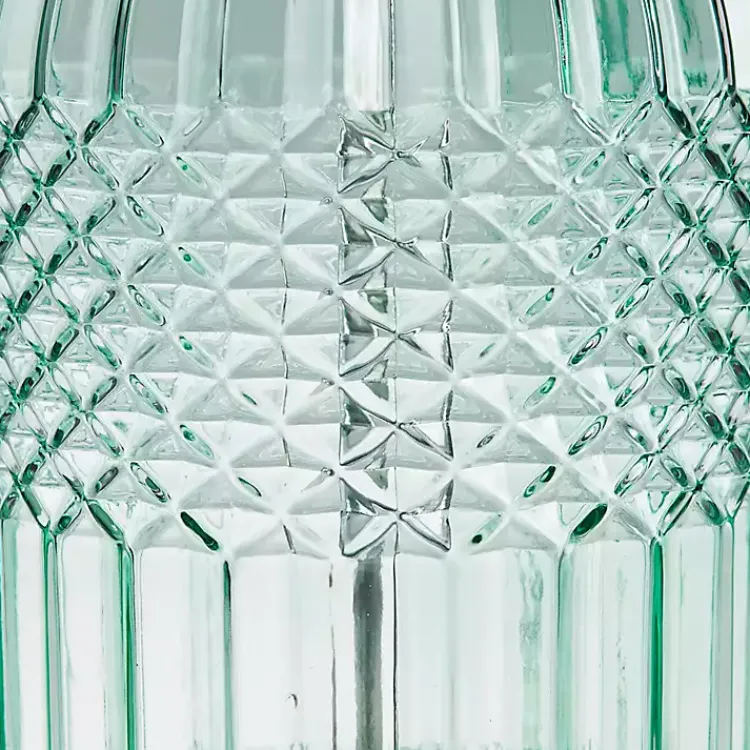 Table Lamps-Kirklands Home Aqua Textured Glass Luxuria Table Lamp Blue