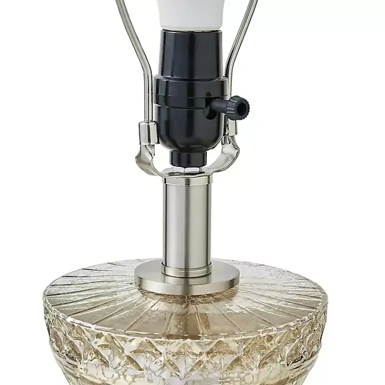 Table Lamps-Kirklands Home Antique Textured Glass Luxuria Table Lamp Silver