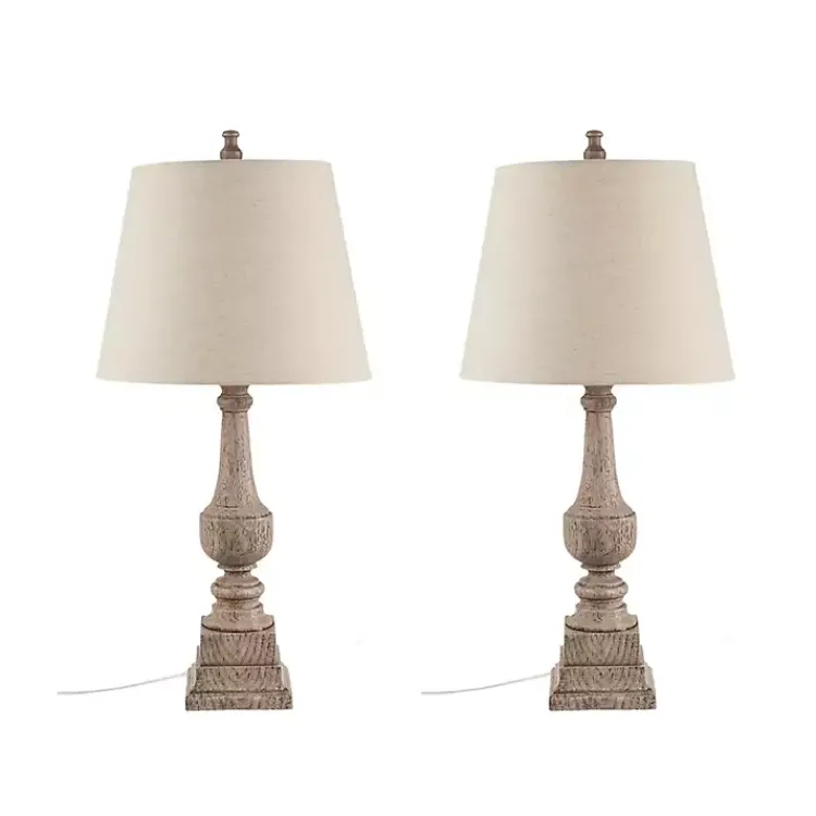 Table Lamps-Kirklands Home Provencal Martha Stewart Table Lamps, Set of 2 Tan