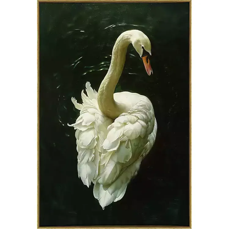 Canvas Art-Kirklands Home Royal Swan Framed Canvas Art Print