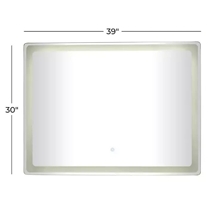 Decorative Mirrors-Kirklands Home Rectangular LED Wall Mirror
