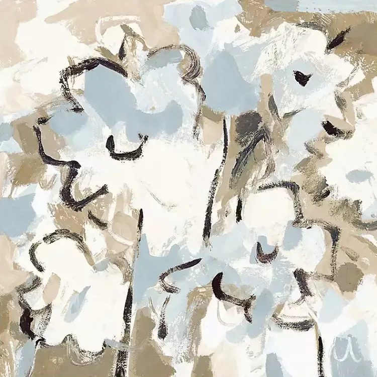 Canvas Art-Kirklands Home Blue Abstract Floral Framed Canvas Art Print