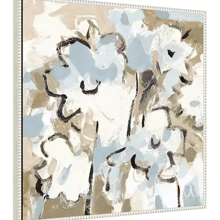 Canvas Art-Kirklands Home Blue Abstract Floral Framed Canvas Art Print