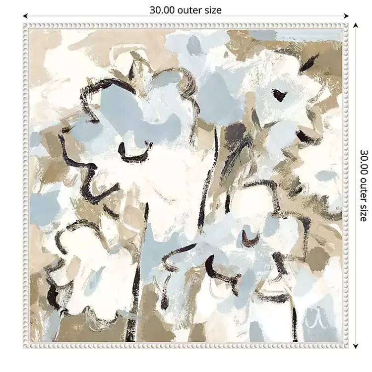 Canvas Art-Kirklands Home Blue Abstract Floral Framed Canvas Art Print