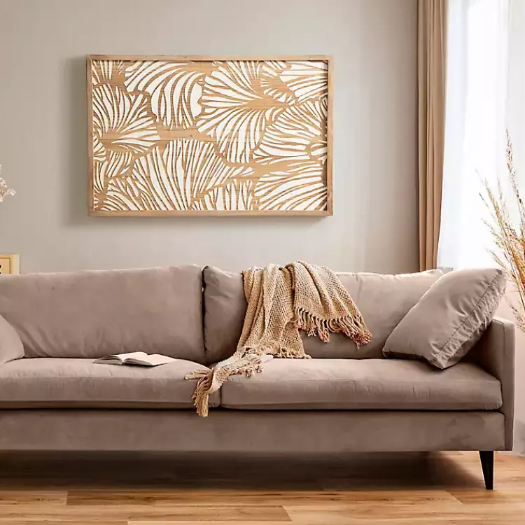 Wall Plaques-Kirklands Home White and Rustic Wood Botanical Wall Plaque