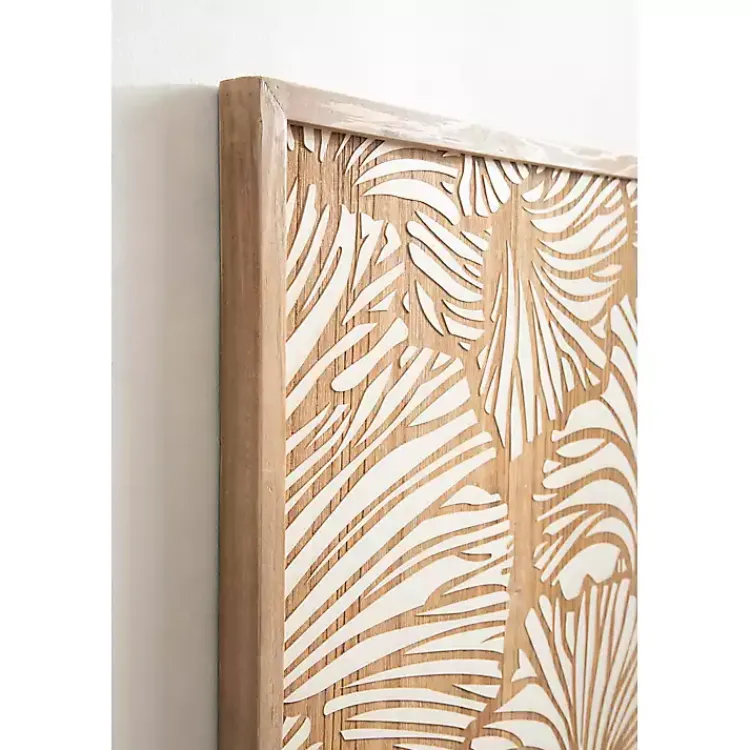 Wall Plaques-Kirklands Home White and Rustic Wood Botanical Wall Plaque