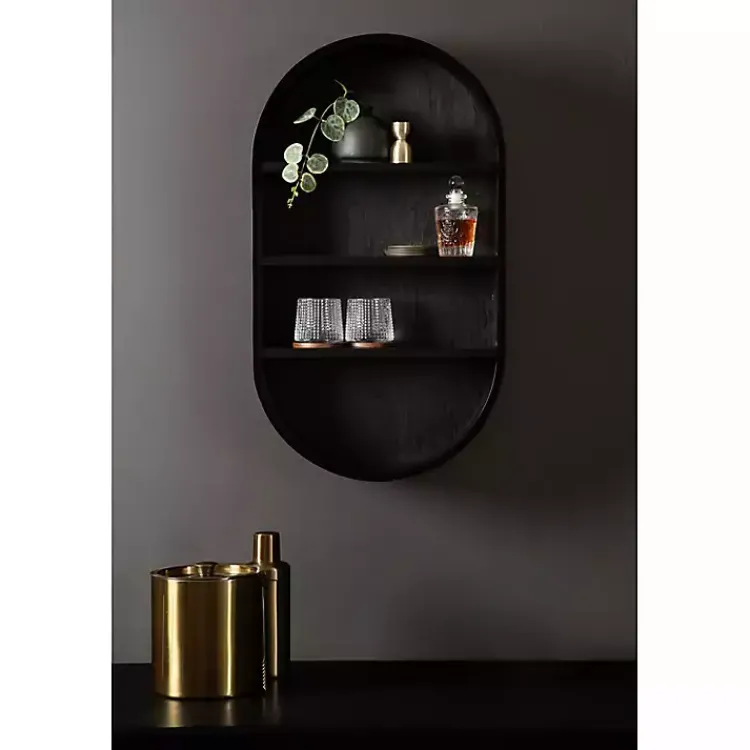 Shelves-Kirklands Home Hutton Black Capsule Wall Shelf
