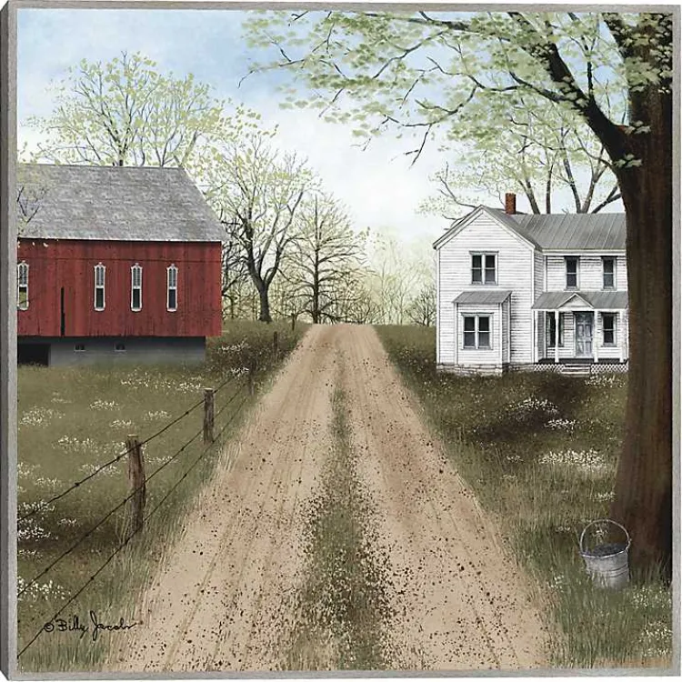 Canvas Art-Kirklands Home Warm Spring Day Framed Canvas Art Print Green