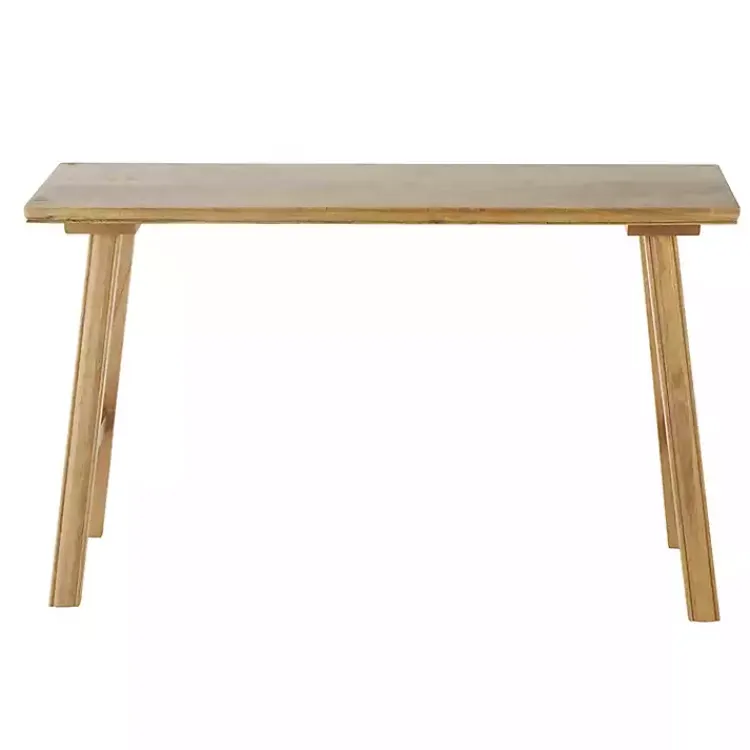 Benches & Ottomans-Kirklands Home Light Mango Wood Rustic Tall Bench Brown