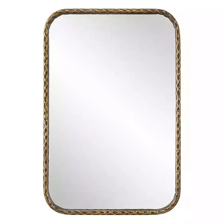 Decorative Mirrors-Kirklands Home Aged Bronze Hammered Metal Wall Mirror