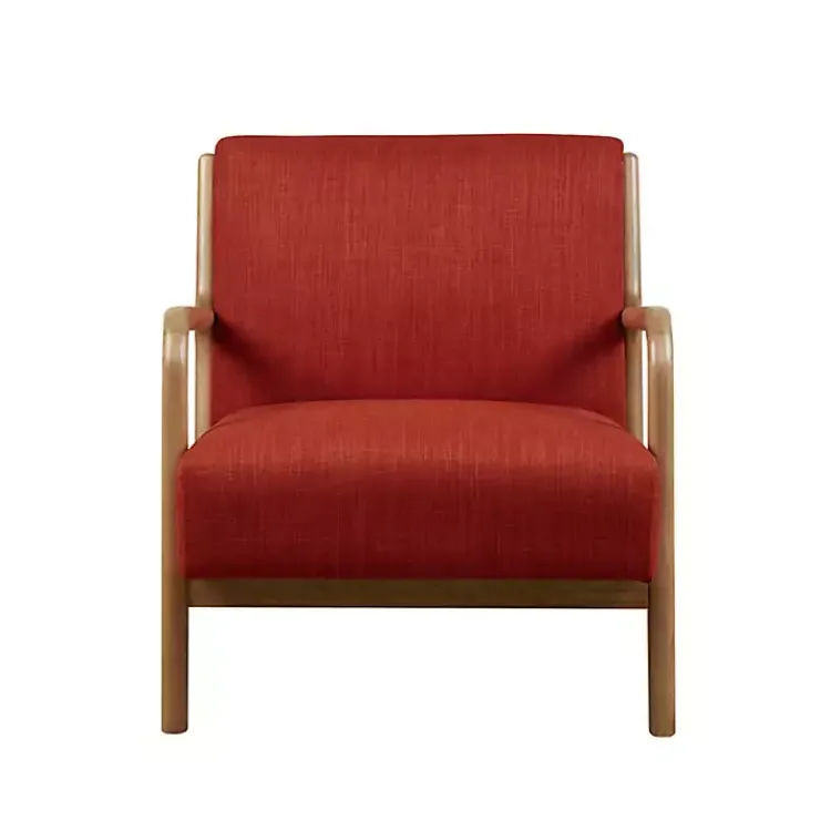 Accent Chairs-Kirklands Home Nolan Mid-Century Modern Accent Chair Red