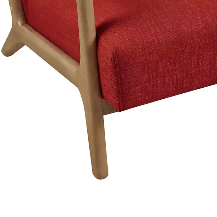 Accent Chairs-Kirklands Home Nolan Mid-Century Modern Accent Chair Red