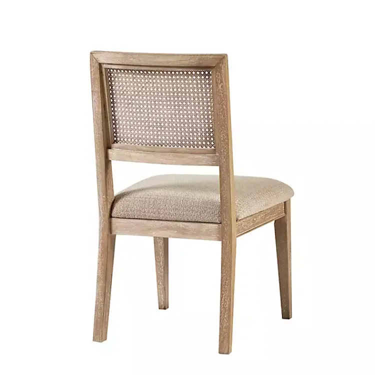 Dining Chairs-Kirklands Home Neutral Woven Back Dining Chairs, Set of 2 Tan