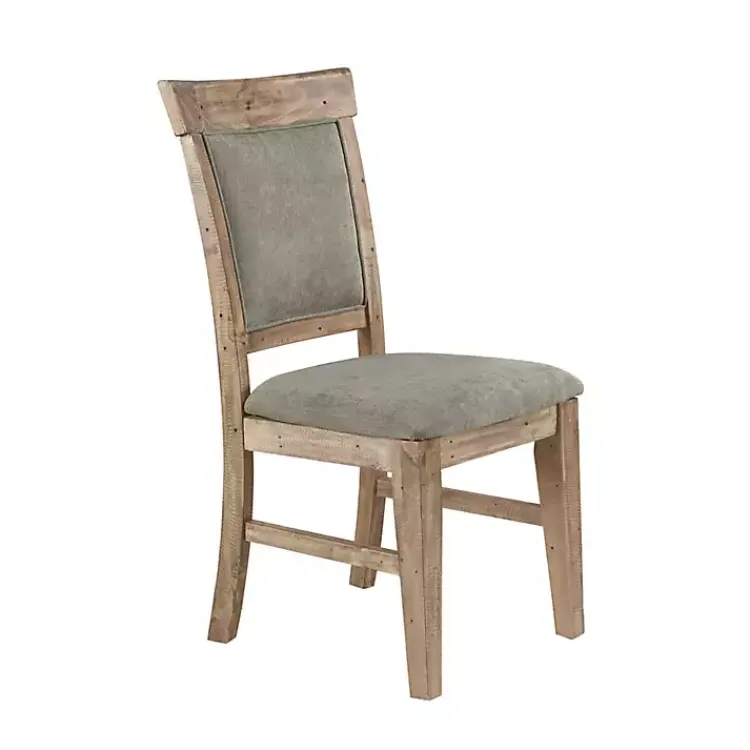 Dining Chairs-Kirklands Home Upholstered Rustic Dining Chairs, Set of 2 Gray