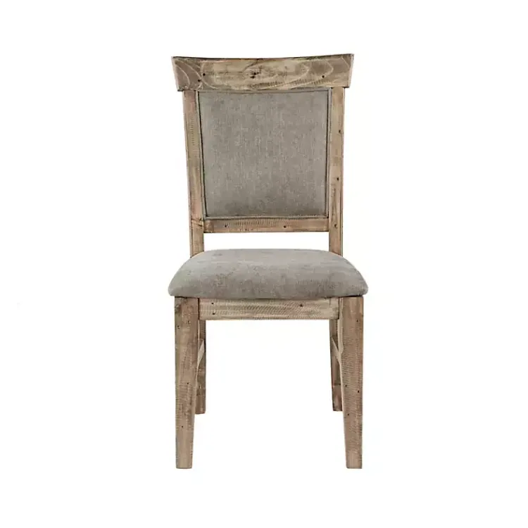 Dining Chairs-Kirklands Home Upholstered Rustic Dining Chairs, Set of 2 Gray