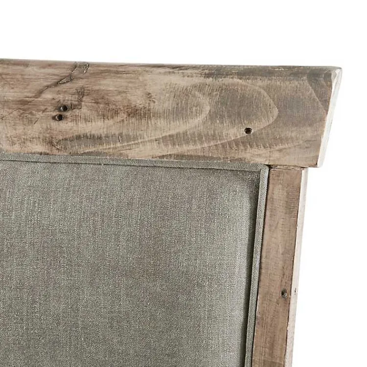 Dining Chairs-Kirklands Home Upholstered Rustic Dining Chairs, Set of 2 Gray